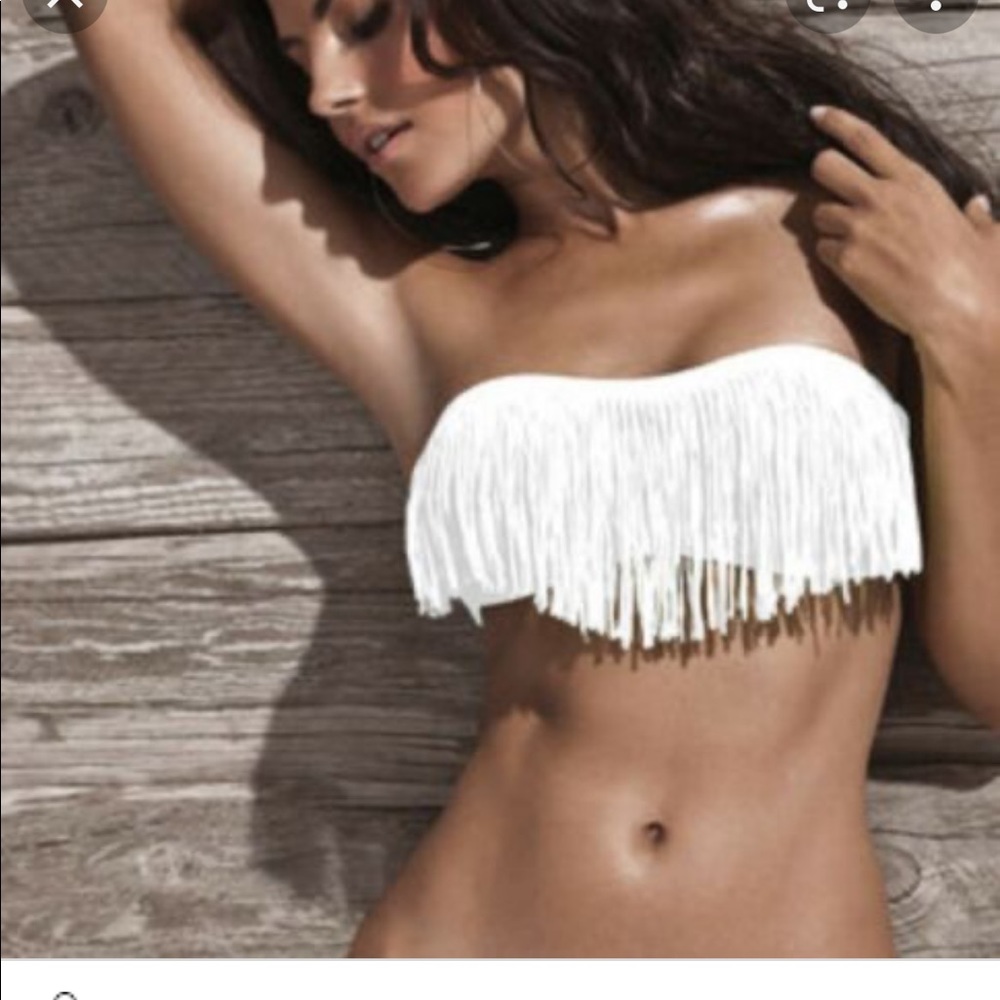 L*space fringe bandeau bikini top